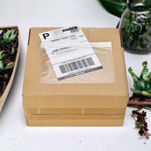 100 Clear 7.5"x5.5" Top Loading Packing 
List/Shipping Label Adhesive Envelopes